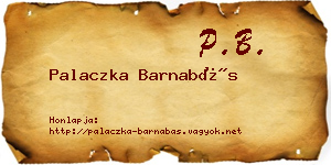 Palaczka Barnabás névjegykártya